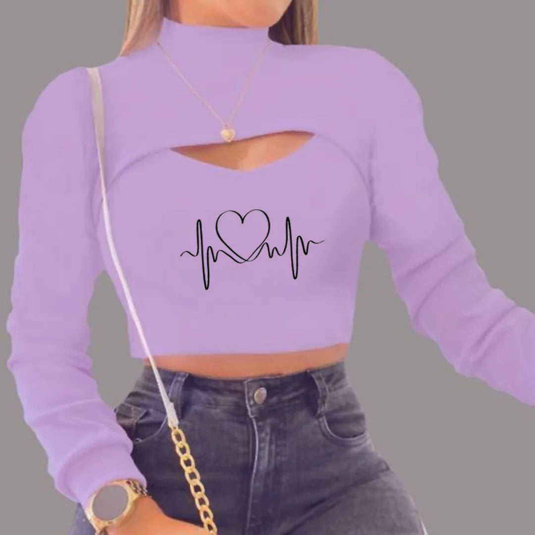 CROPTOP PLUM LILA