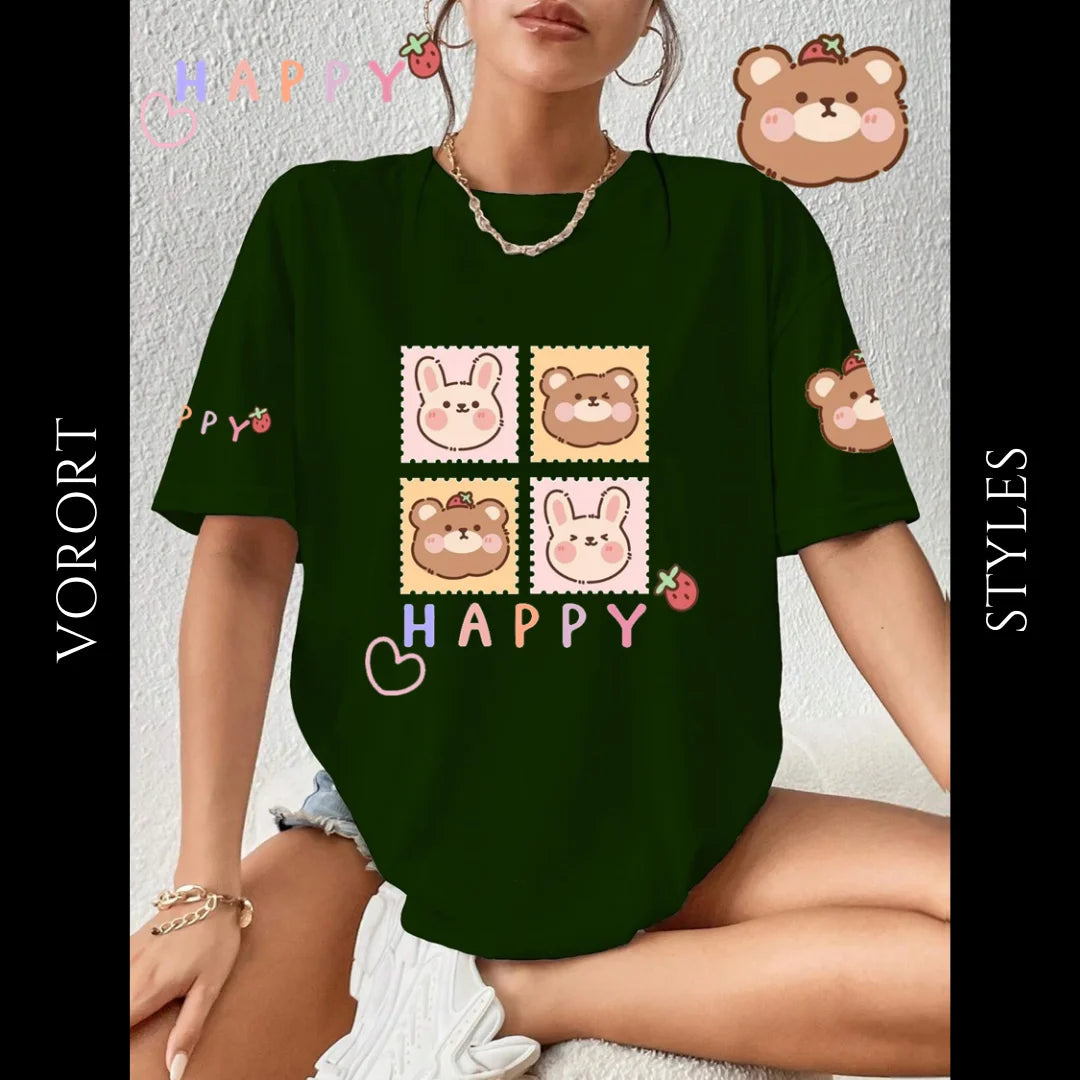 CAMISETA OVERSIZE HAPPY